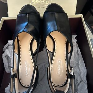 Coach Ashton Burnished Leather Heels